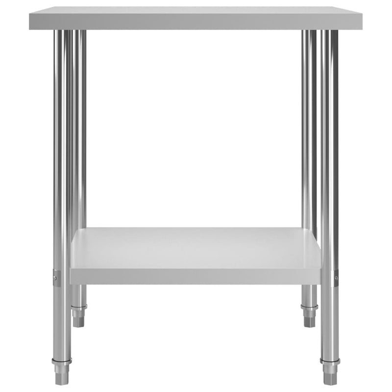 Afbeelding laden in galerijviewer, Vidaxl keukenwerktafel 80x60x85 cm roestvrij staal
