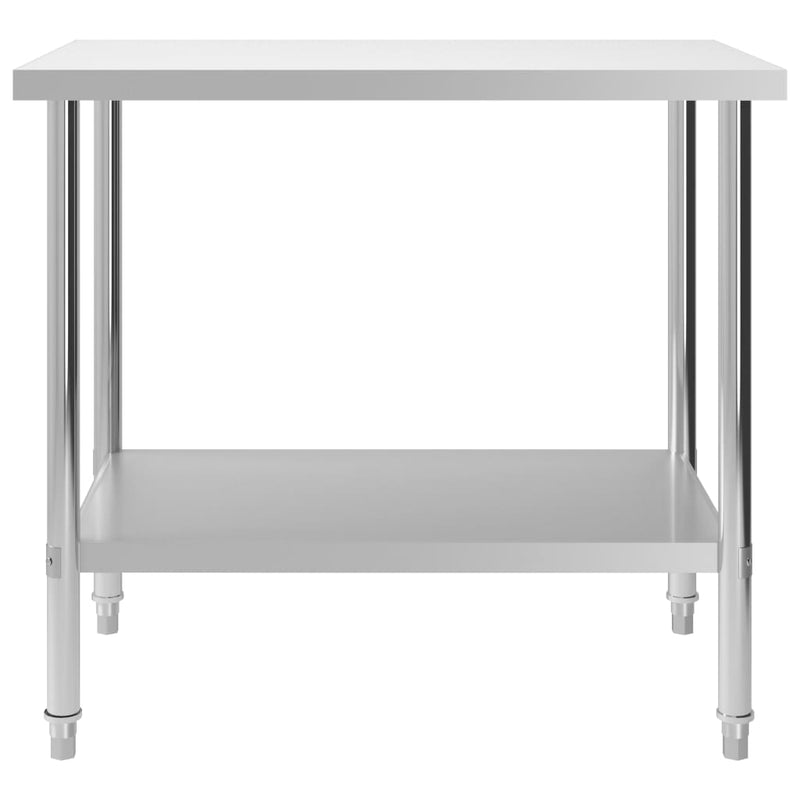Afbeelding laden in galerijviewer, Vidaxl keukenwerktafel 100x60x85 cm roestvrij staal
