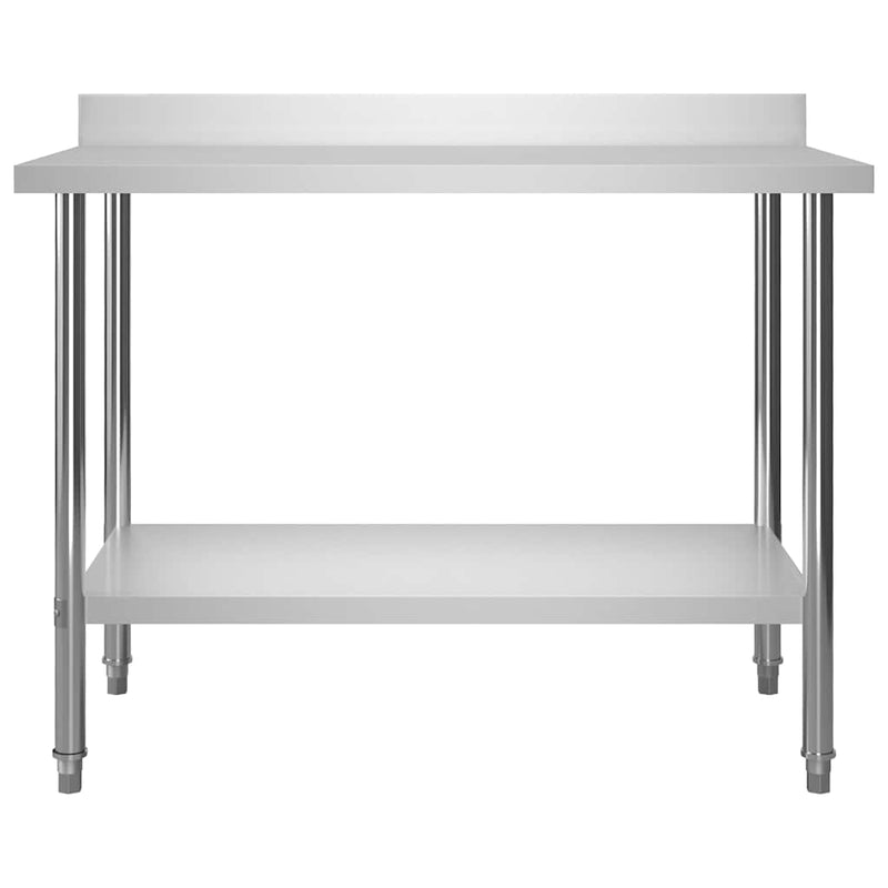 Afbeelding laden in galerijviewer, Vidaxl keukenwerktafel met spatscherm 120x60x93 cm roestvrij staal
