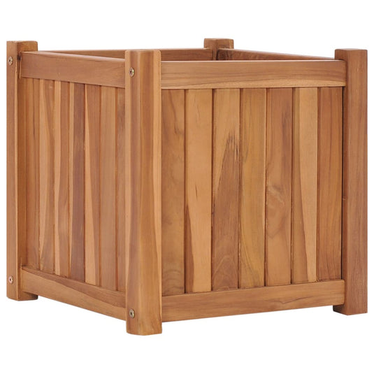Vidaxl plantenbak verhoogd 40x40x40 cm massief teakhout