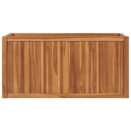 Vidaxl plantenbak verhoogd 100x50x50 cm massief teakhout