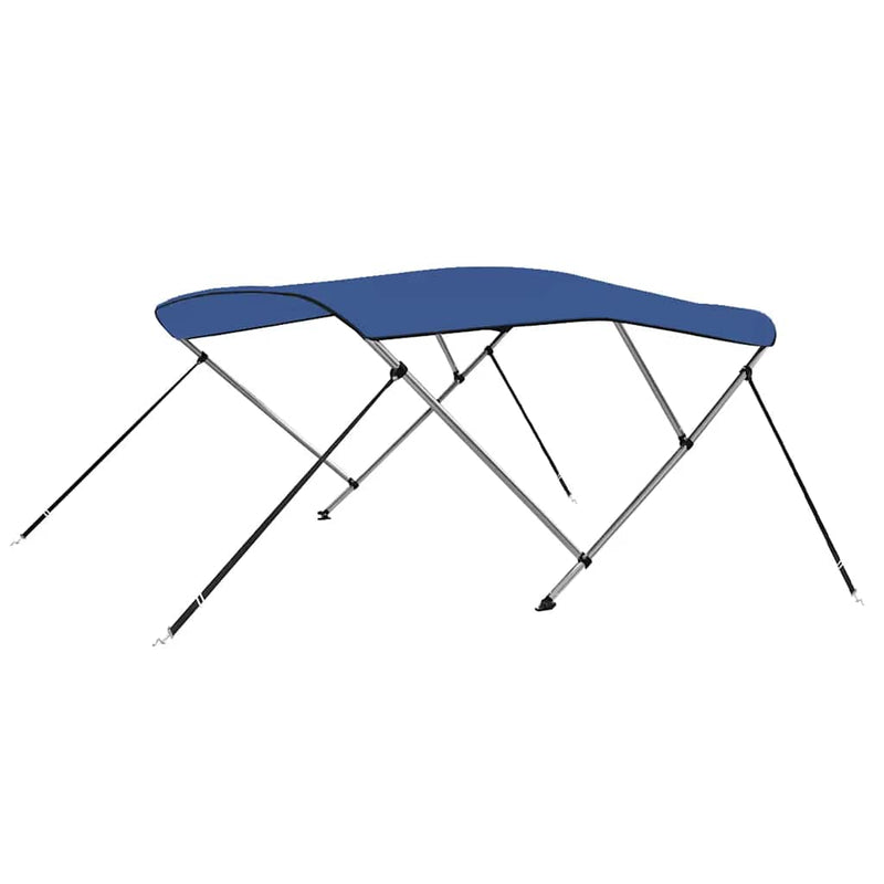 Afbeelding laden in galerijviewer, Vidaxl biminitop 3-boogs 183x140x137 cm blauw
