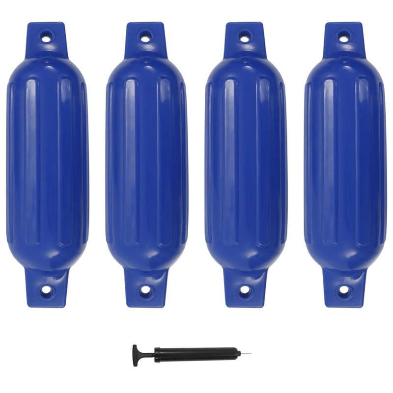 Afbeelding laden in galerijviewer, Vidaxl bootstootkussens 4 st 41x11,5 cm pvc blauw
