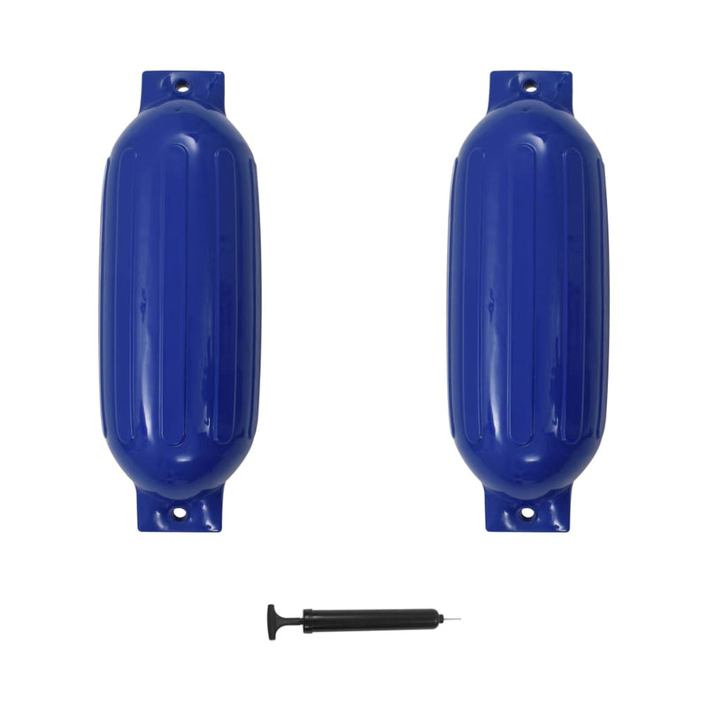 Afbeelding laden in galerijviewer, Vidaxl bootstootkussens 2 st 69x21,5 cm pvc blauw
