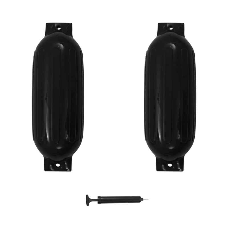 Afbeelding laden in galerijviewer, Vidaxl bootstootkussens 2 st 69x21,5 cm pvc zwart
