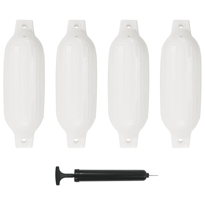 Afbeelding laden in galerijviewer, Vidaxl bootstootkussens 4 st 41x11,5 cm pvc wit
