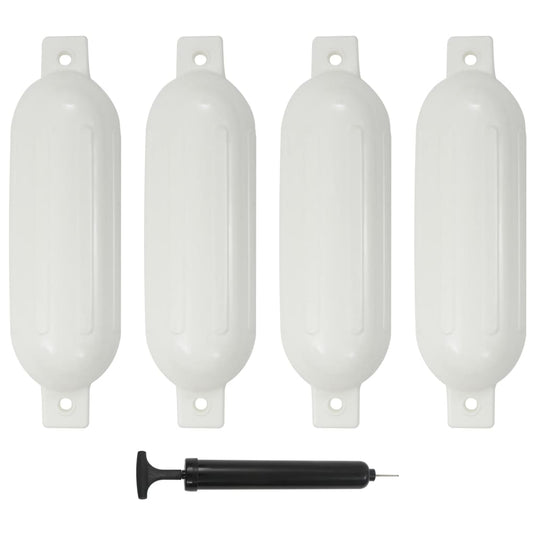 Vidaxl bootstootkussens 4 st 51x14 cm pvc wit