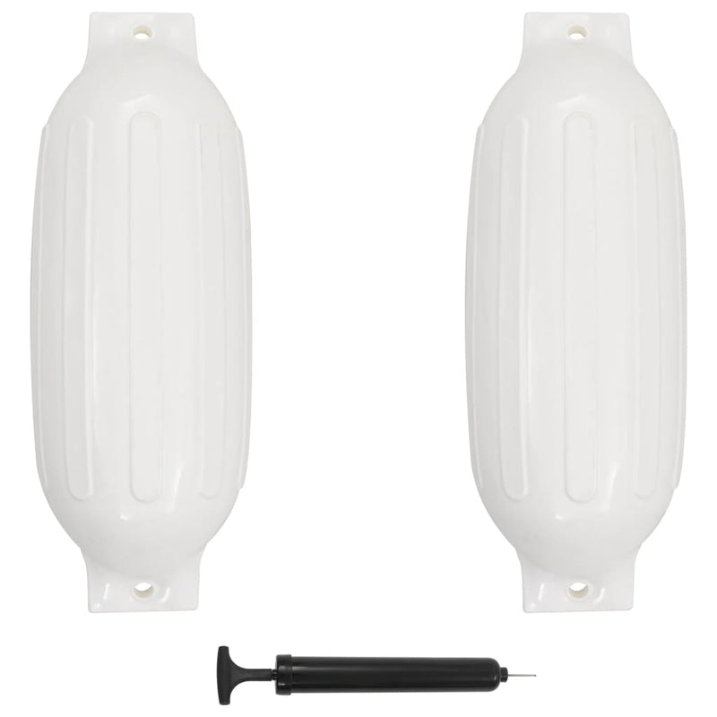 Afbeelding laden in galerijviewer, Vidaxl bootstootkussens 2 st 69x21,5 cm pvc wit
