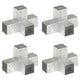 Vidaxl paalverbindingen 4 st x-vorm 81x81 mm gegalvaniseerd metaal