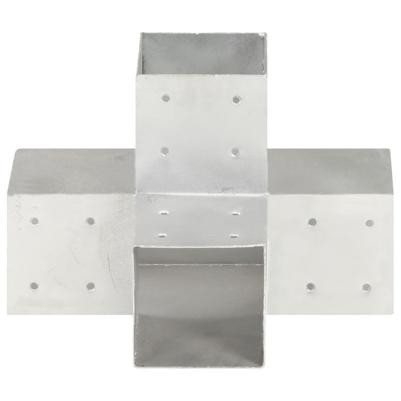 Afbeelding laden in galerijviewer, Vidaxl paalverbinding x-vorm 101x101 mm gegalvaniseerd metaal
