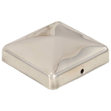 Vidaxl paalkappen 6 st piramide 71x71 mm roestvrij staal