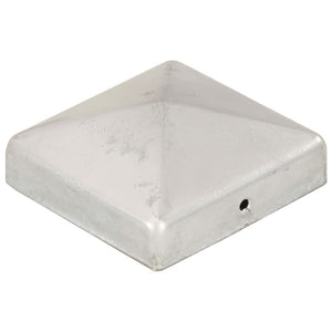Vidaxl paalkappen 6 st piramide 81x81 mm gegalvaniseerd metaal