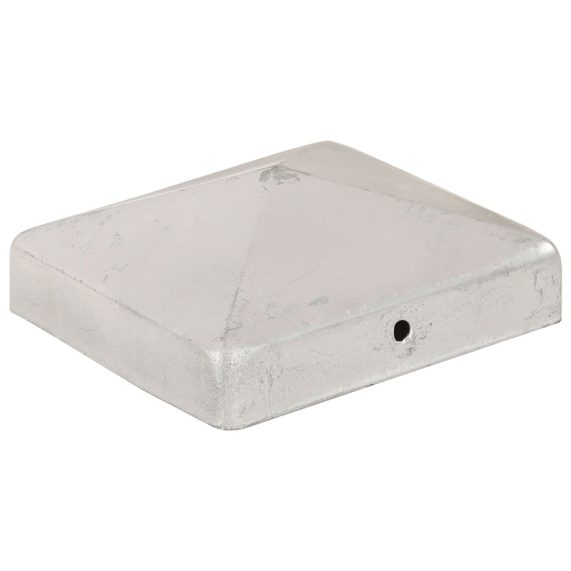 Afbeelding laden in galerijviewer, Vidaxl paalkappen 6 st piramide 91x91 mm gegalvaniseerd metaal
