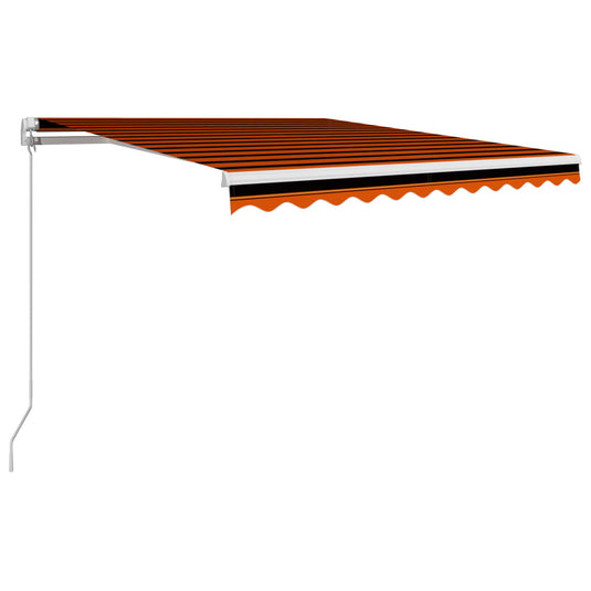 Vidaxl luifel handmatig uittrekbaar 300x250 cm oranje en bruin