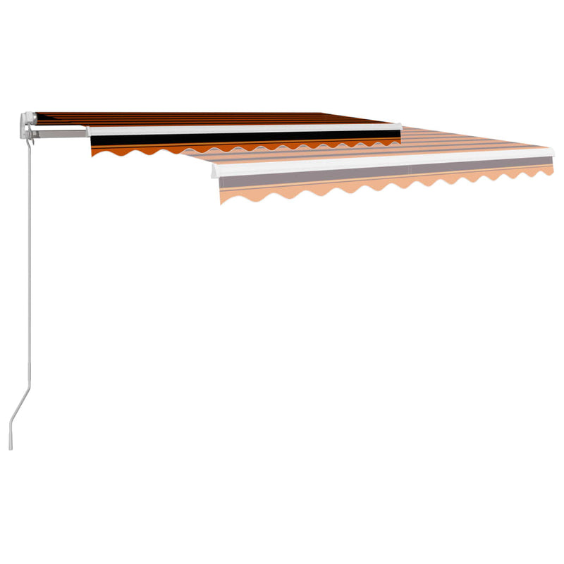 Afbeelding laden in galerijviewer, Vidaxl luifel handmatig uittrekbaar 300x250 cm oranje en bruin
