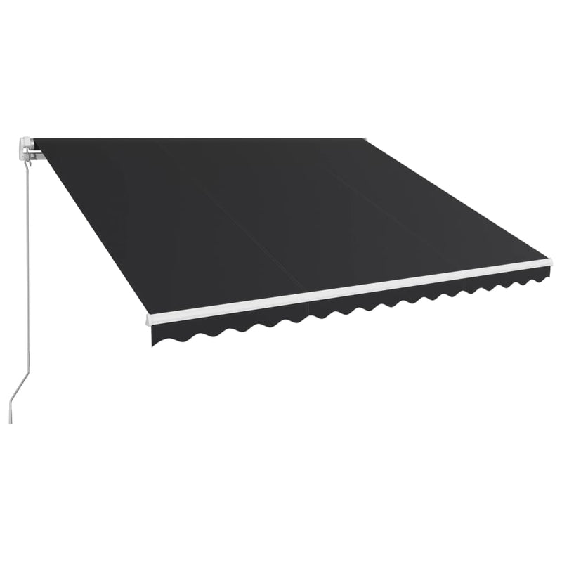Afbeelding laden in galerijviewer, VidaXL Luifel handmatig uittrekbaar 400x300 cm antraciet
