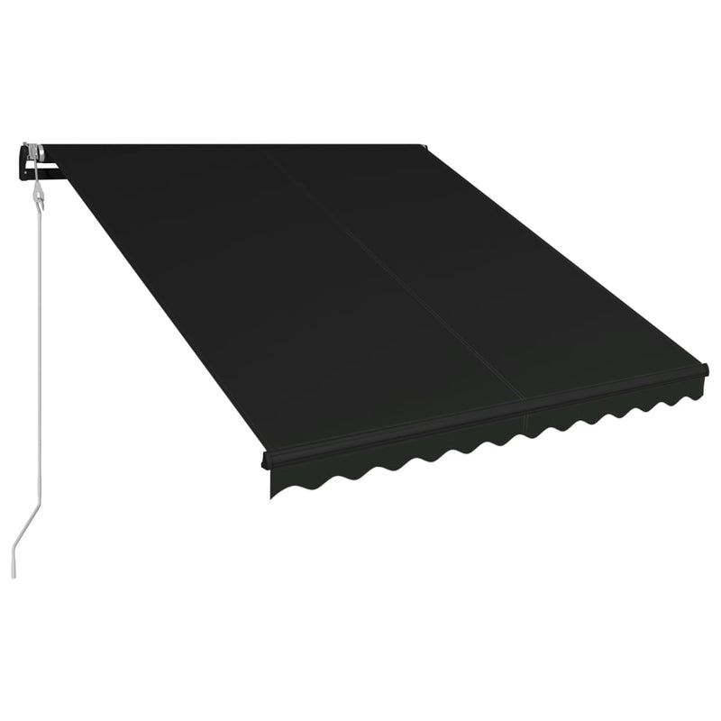 Afbeelding laden in galerijviewer, VidaXL Luifel uittrekbaar met windsensor en LED 350x250 cm antraciet
