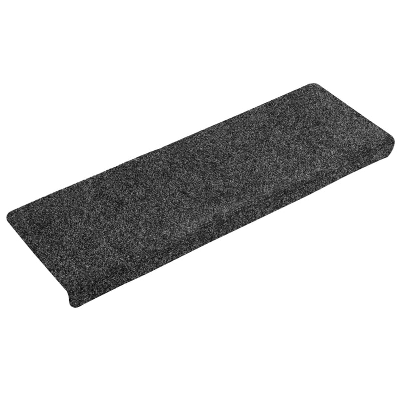 Afbeelding laden in galerijviewer, Vidaxl trapmatten zelfklevend 15 stuks 65x21x4 cm grijs rechthoekige rand
