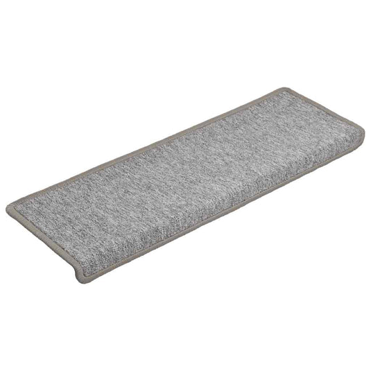 Vidaxl trapmatten 15 st 65x21x4 cm lichtgrijs met rechthoekige rand
