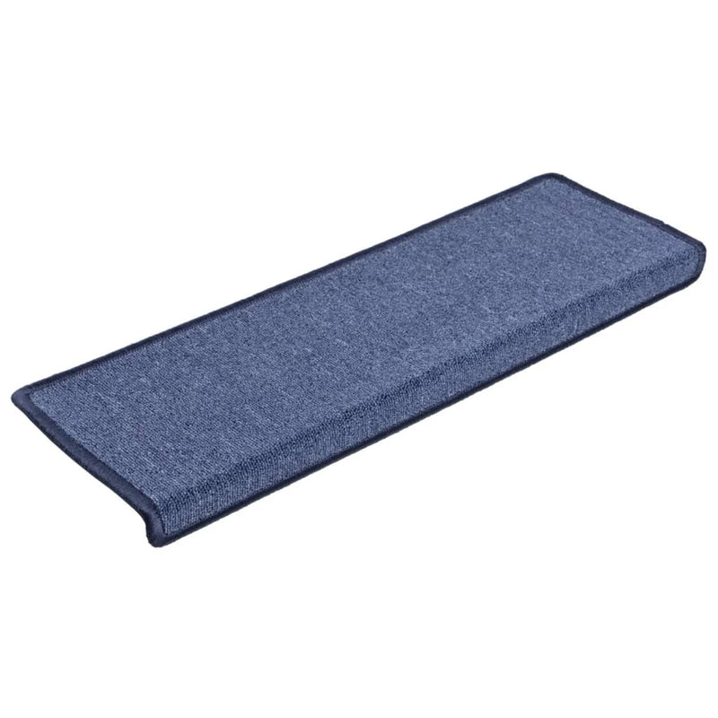 Afbeelding laden in galerijviewer, Vidaxl trapmatten 15 st 65x21x4 cm blauw rechthoekige rand
