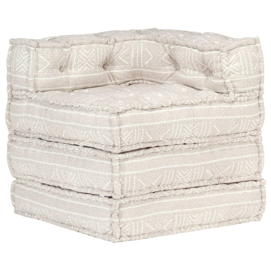 VidaXL Poef modulair stof beige