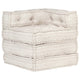 VidaXL Poef modulair stof beige