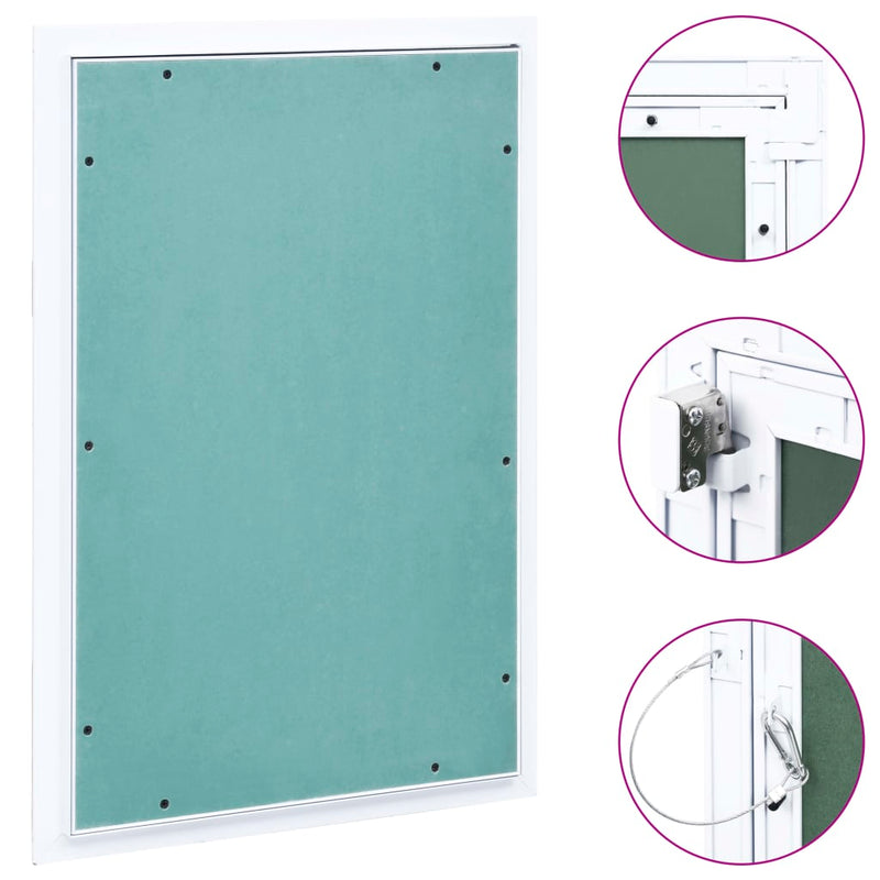 Afbeelding laden in galerijviewer, Vidaxl toegangspaneel met aluminium frame en gipsplaat 400x600 mm
