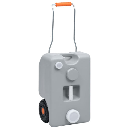 Vidaxl watertank op wielen 25 l grijs