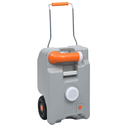 Vidaxl watertank op wielen 25 l grijs