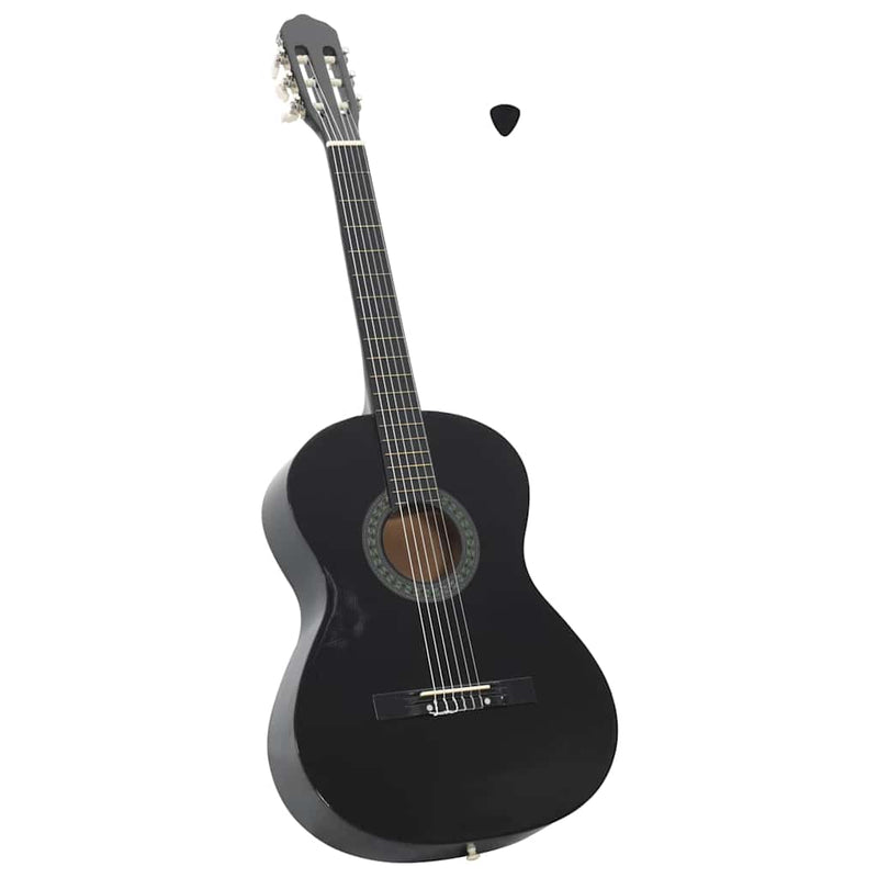 Afbeelding laden in galerijviewer, Vidaxl gitaar klassiek beginner 4 4 39 lindenhout zwart
