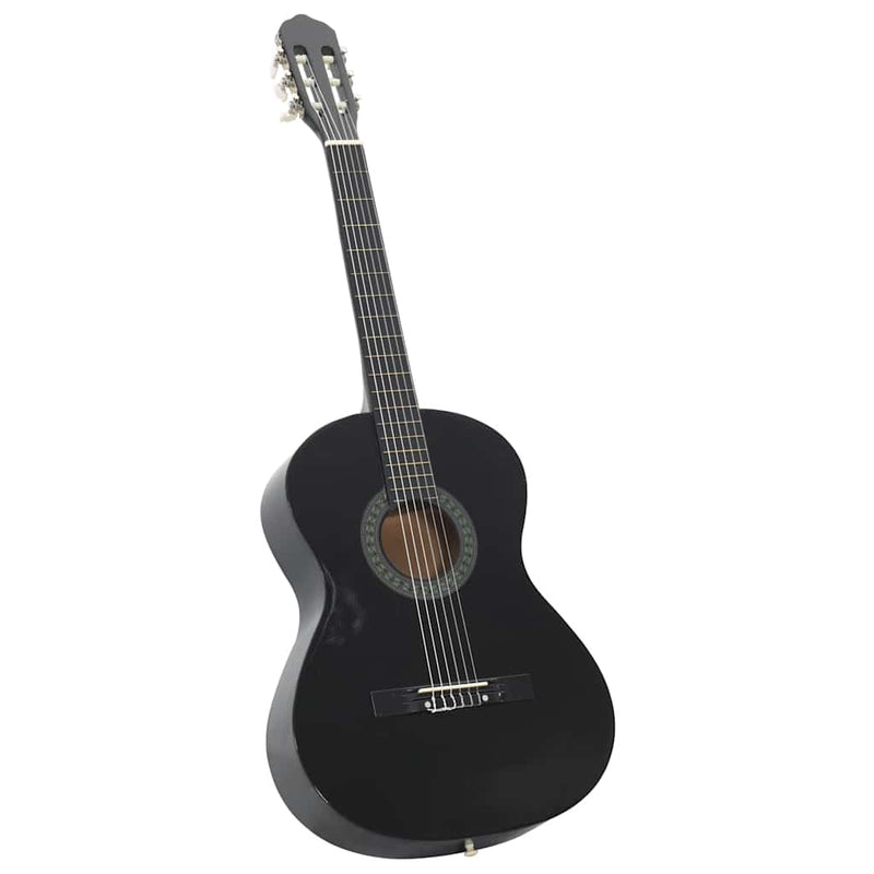 Afbeelding laden in galerijviewer, Vidaxl gitaar klassiek beginner 4 4 39 lindenhout zwart
