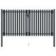 VidaXL Poort dubbel 306x200 cm staal antraciet