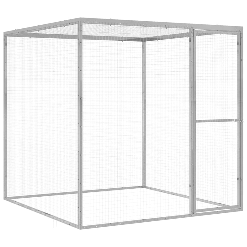 Afbeelding laden in galerijviewer, VidaXL Kattenkooi 1,5x1,5x1,5 m gegalvaniseerd staal
