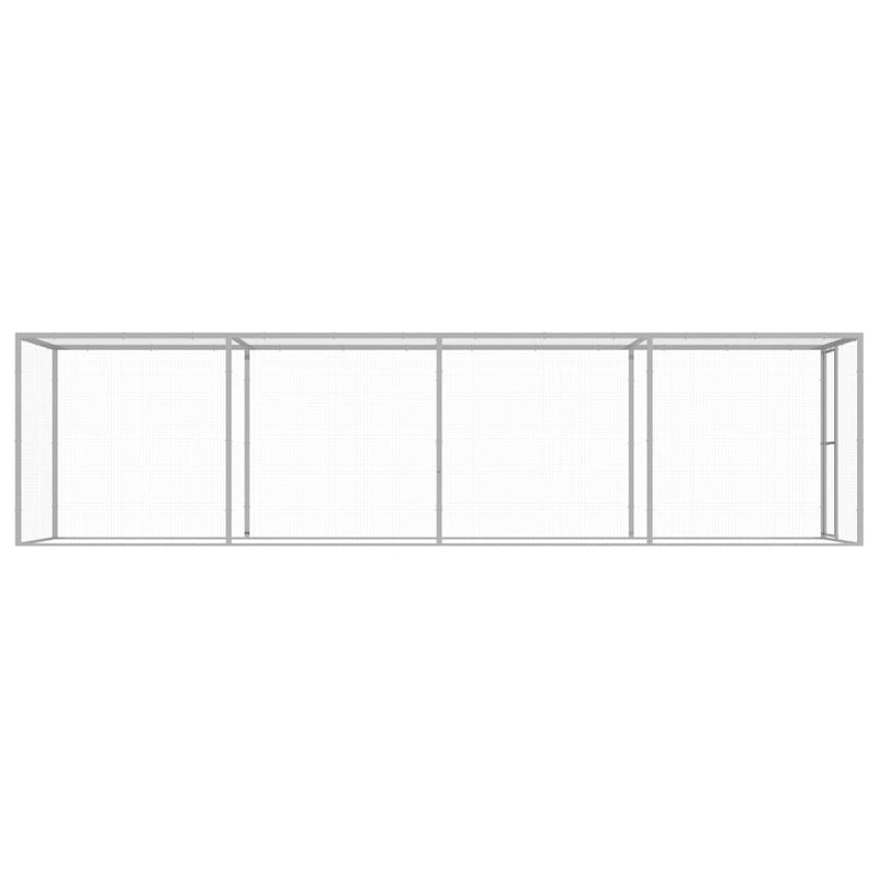 Afbeelding laden in galerijviewer, VidaXL Kattenkooi 6x1,5x1,5 m gegalvaniseerd staal

