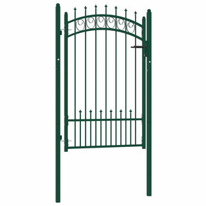 Vidaxl hekpoort emmen met stalen pinnen 104x117 cm groen