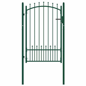 Vidaxl hekpoort emmen met stalen pinnen 104x117 cm groen