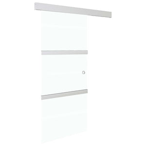 Vidaxl schuifdeur met zachte stops 76x205 cm esg-glas en aluminium