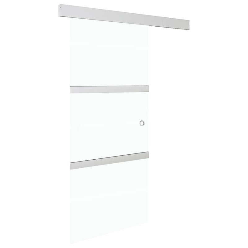Afbeelding laden in galerijviewer, Vidaxl schuifdeur met zachte stops 76x205 cm esg-glas en aluminium
