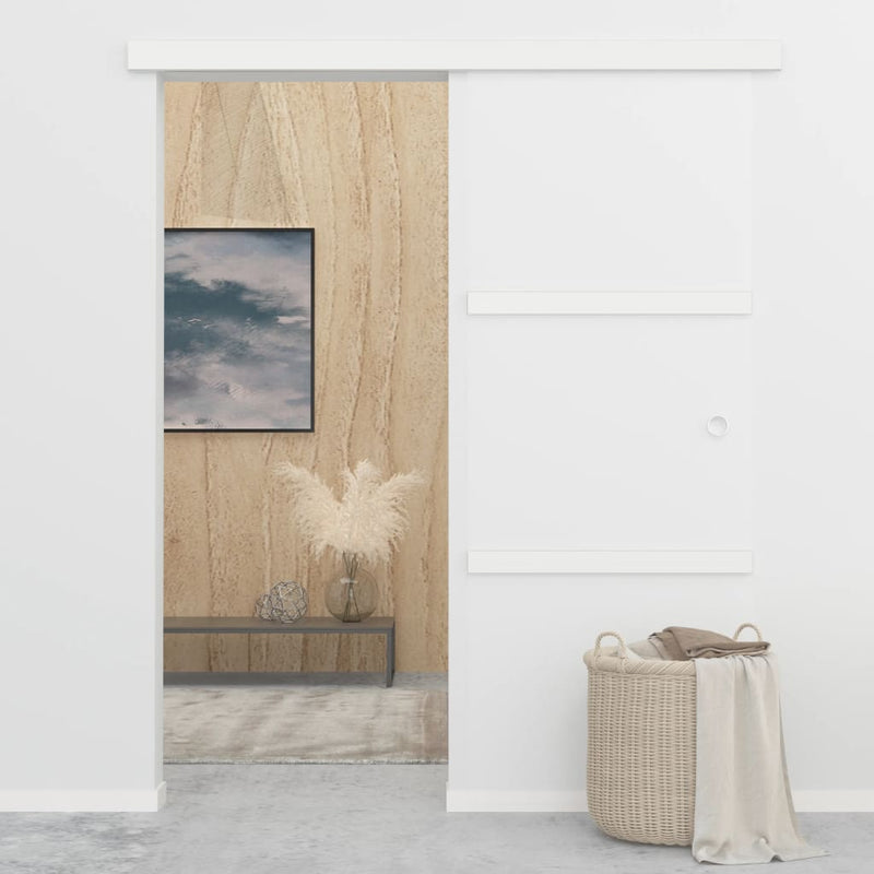 Afbeelding laden in galerijviewer, Vidaxl schuifdeur met zachte stops 76x205 cm esg-glas en aluminium
