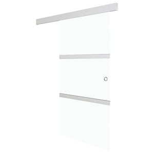 Vidaxl schuifdeur met zachte stops 76x205 cm esg-glas en aluminium