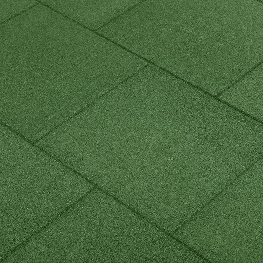 VidaXL Valtegels 18 st 50x50x3 cm rubber groen