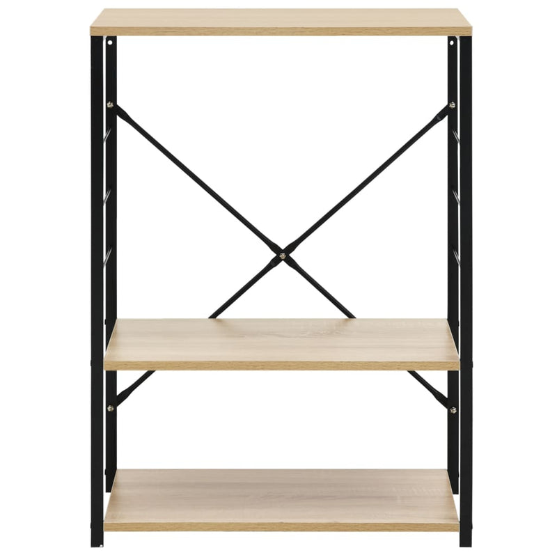 Afbeelding laden in galerijviewer, Vidaxl magnetronkast 60x39,6x79,5 cm bewerkt hout zwart en eikenkleur
