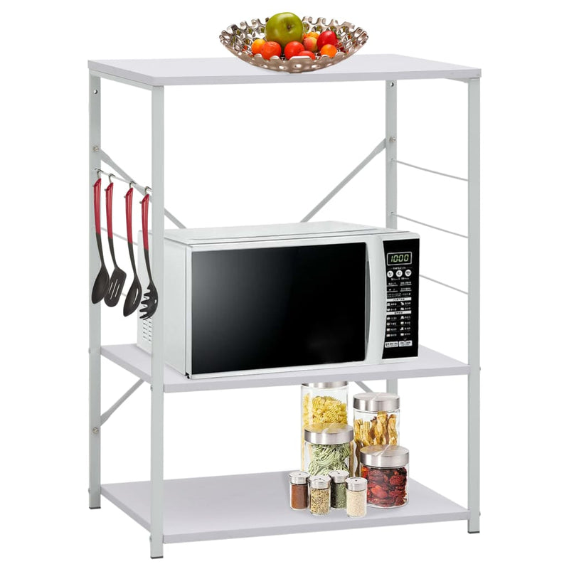 Afbeelding laden in galerijviewer, Vidaxl magnetronkast 60x39,6x79,5 cm bewerkt hout wit
