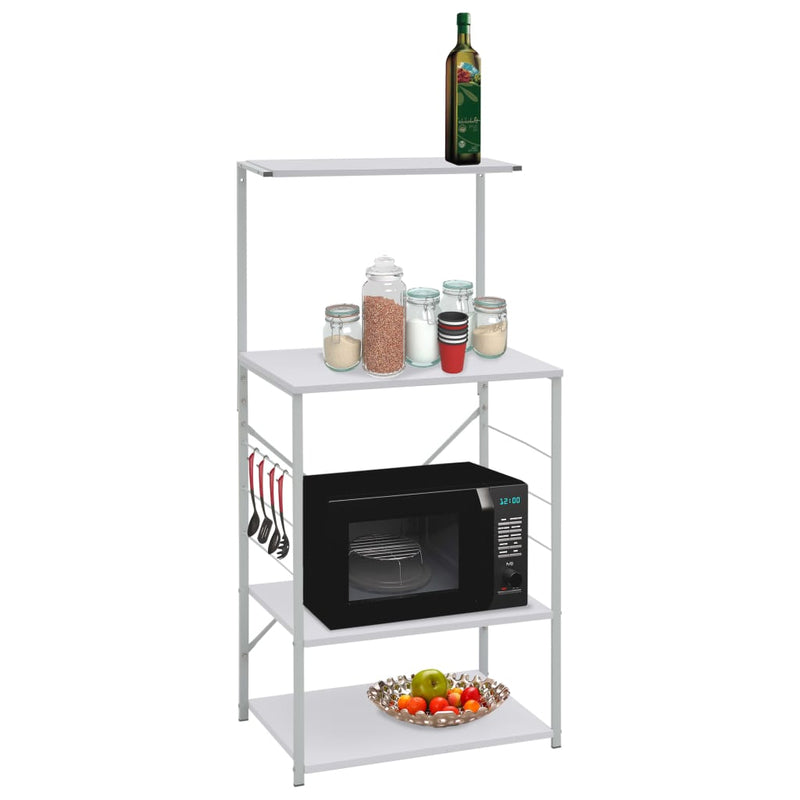 Afbeelding laden in galerijviewer, Vidaxl magnetronkast 60x39,6x123 cm bewerkt hout wit
