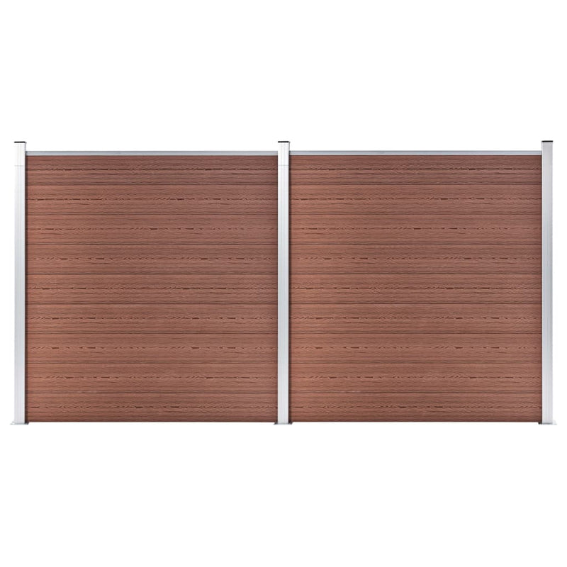 Afbeelding laden in galerijviewer, VidaXL Schutting 353x186 cm HKC bruin
