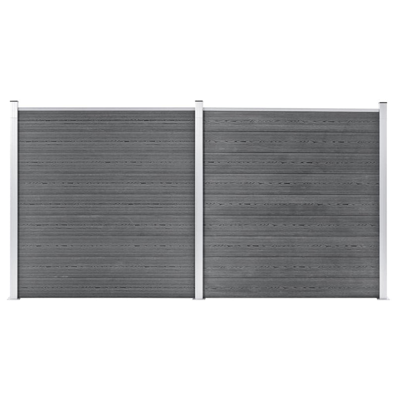 Afbeelding laden in galerijviewer, VidaXL Schutting 353x186 cm HKC grijs
