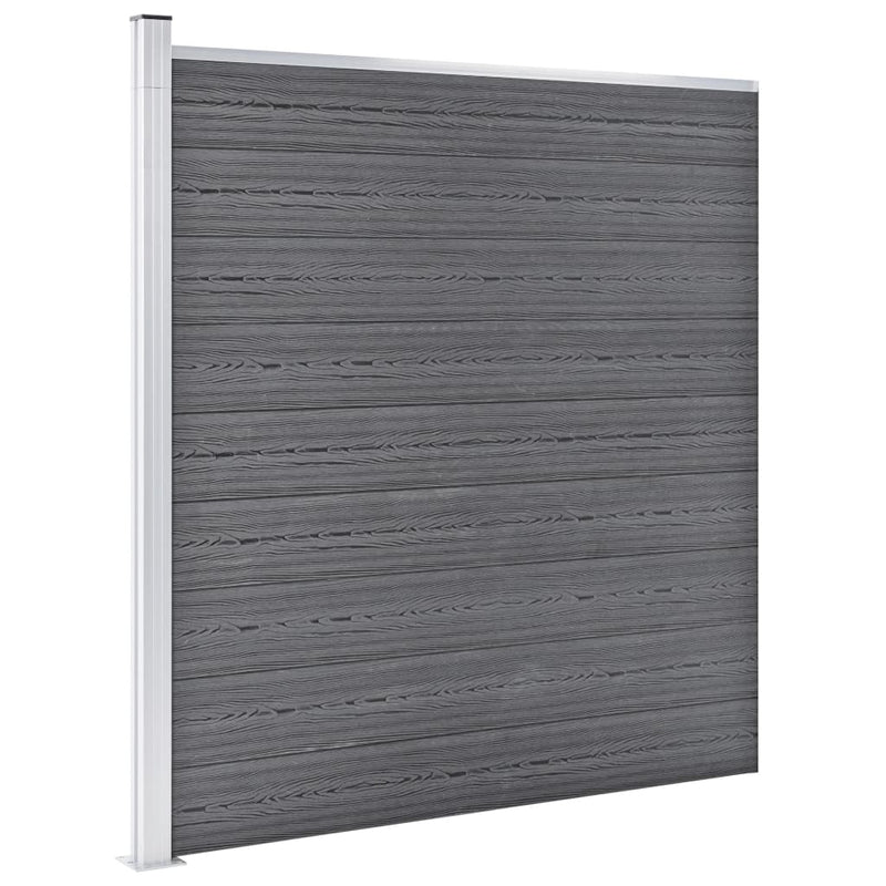 Afbeelding laden in galerijviewer, VidaXL Schutting 353x186 cm HKC grijs
