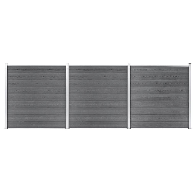 Afbeelding laden in galerijviewer, VidaXL Schutting 526x186 cm HKC grijs
