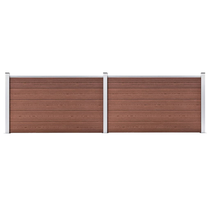Afbeelding laden in galerijviewer, VidaXL Schutting 353x106 cm HKC bruin
