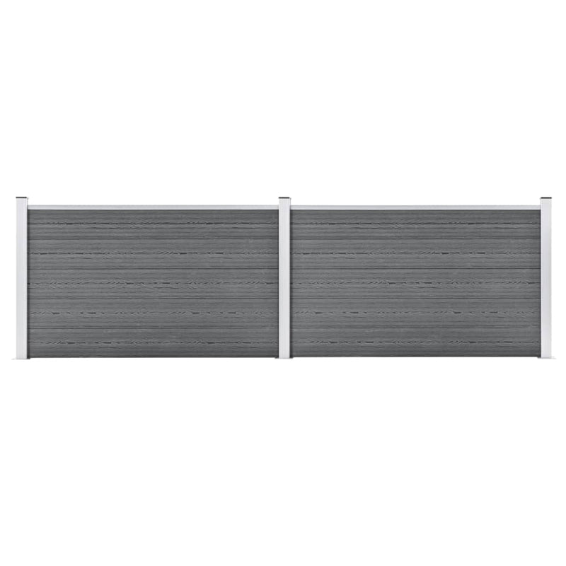 Afbeelding laden in galerijviewer, VidaXL Schutting 353x106 cm HKC grijs
